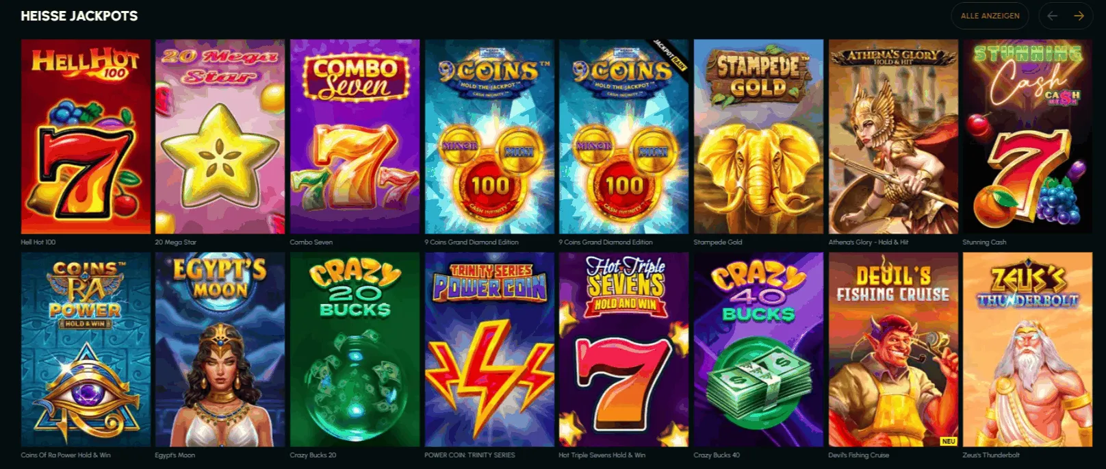 Auswahl an Jackpot Slots Jackpot Slots Auswahl
